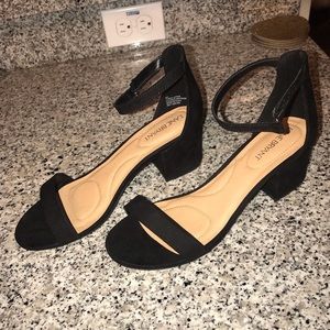 Black Block Heel Sandal